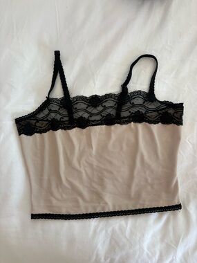 Maidenform Nude and Black Lace Camisole